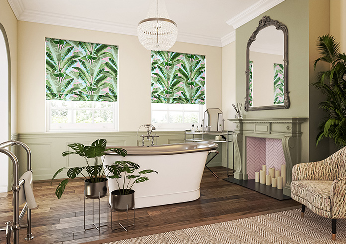 Rodeo Drive, Green Pink - Roman Blind - Image 6